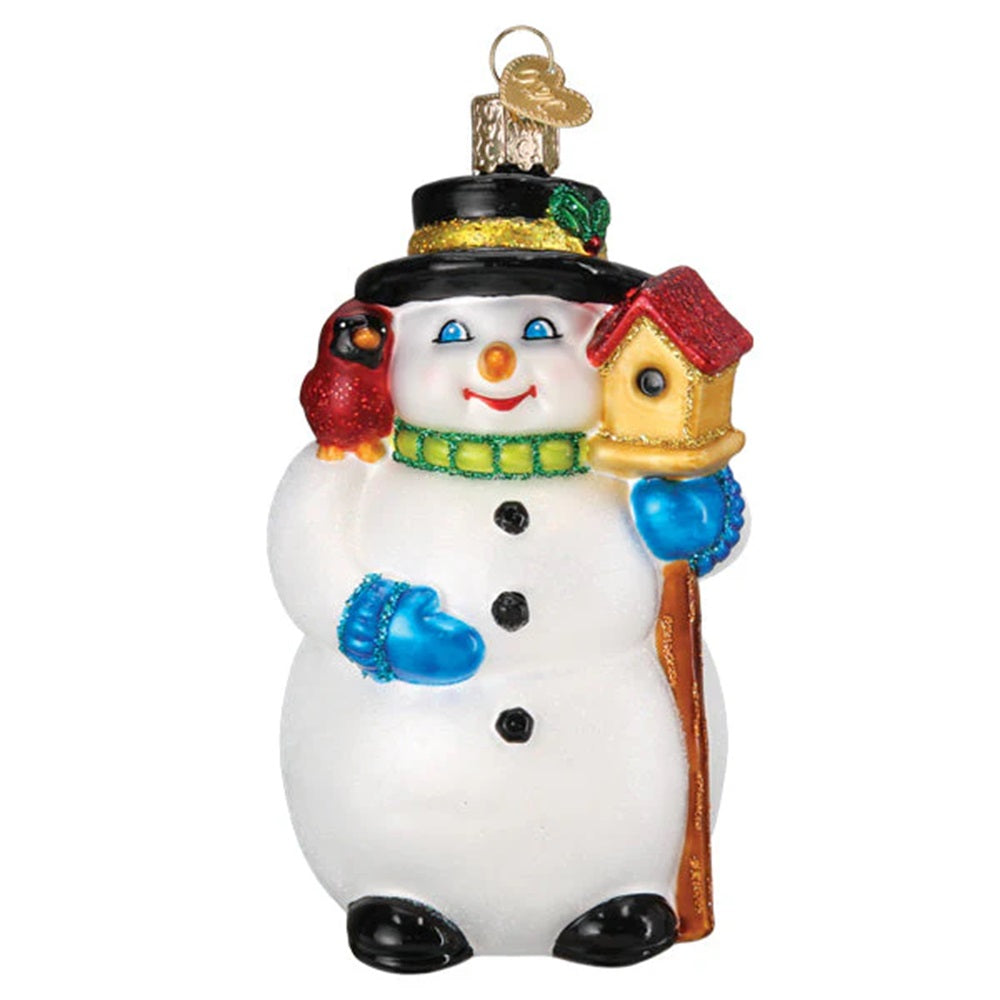 Snowman with Cardinal Ornament by Old World Christmas