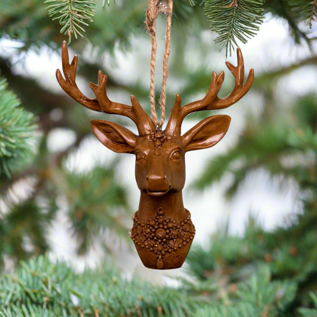 Stag Head Ornament by Ganz USA