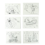 Summer Wildlife Coloring Card Set