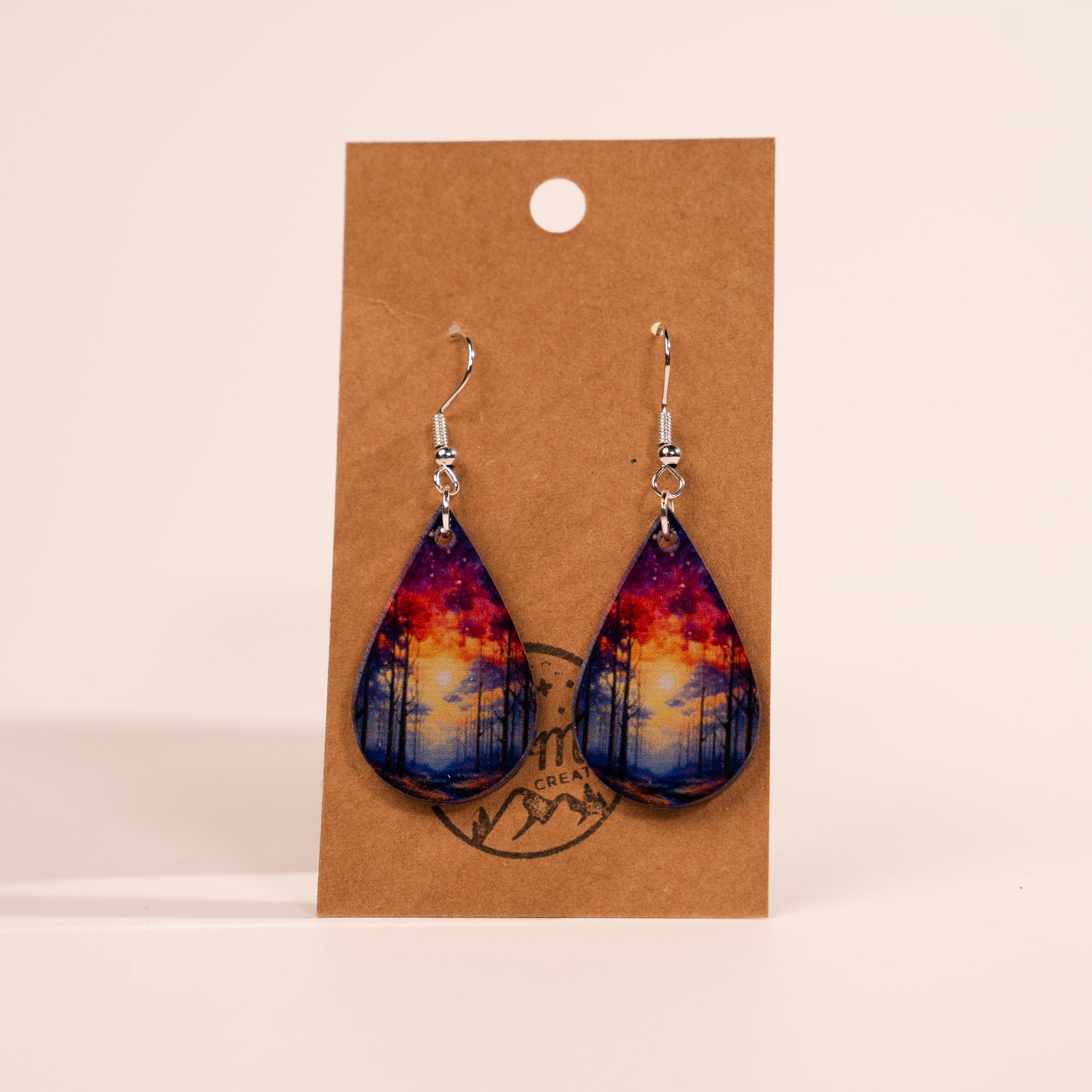 Sunset Forest Acrylic Earrings by Nine Mile Creative