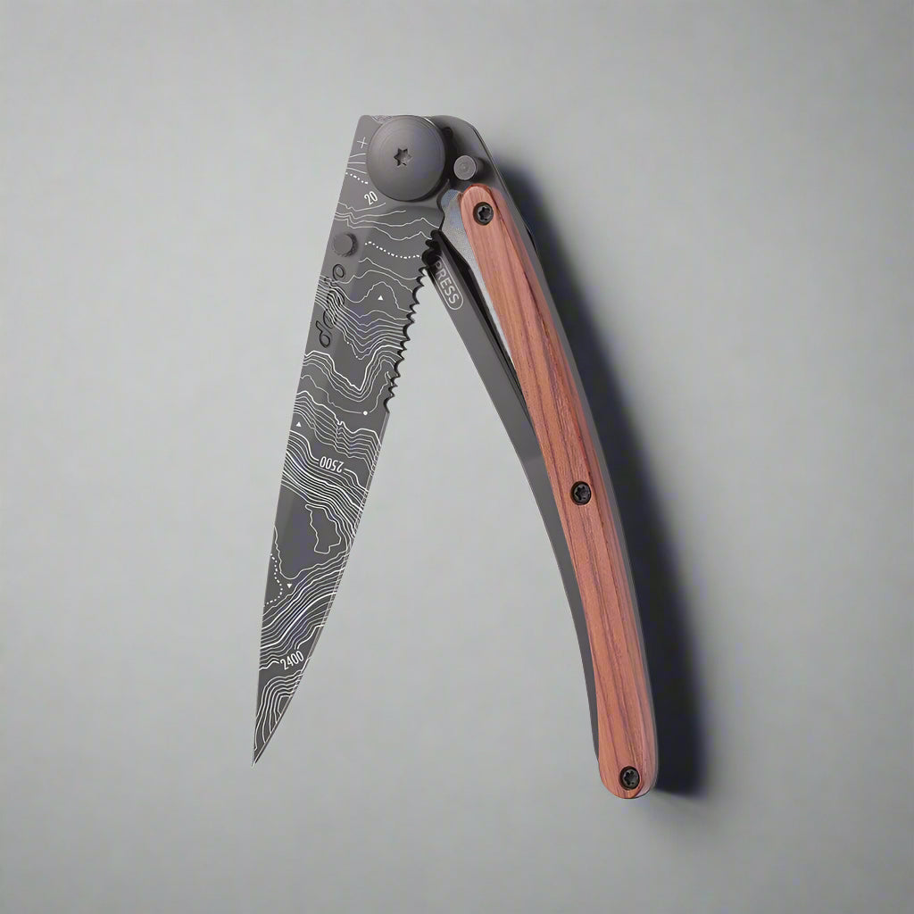 27G Pocket Knife With Serrated Blade by Deejo USA (2 Styles)