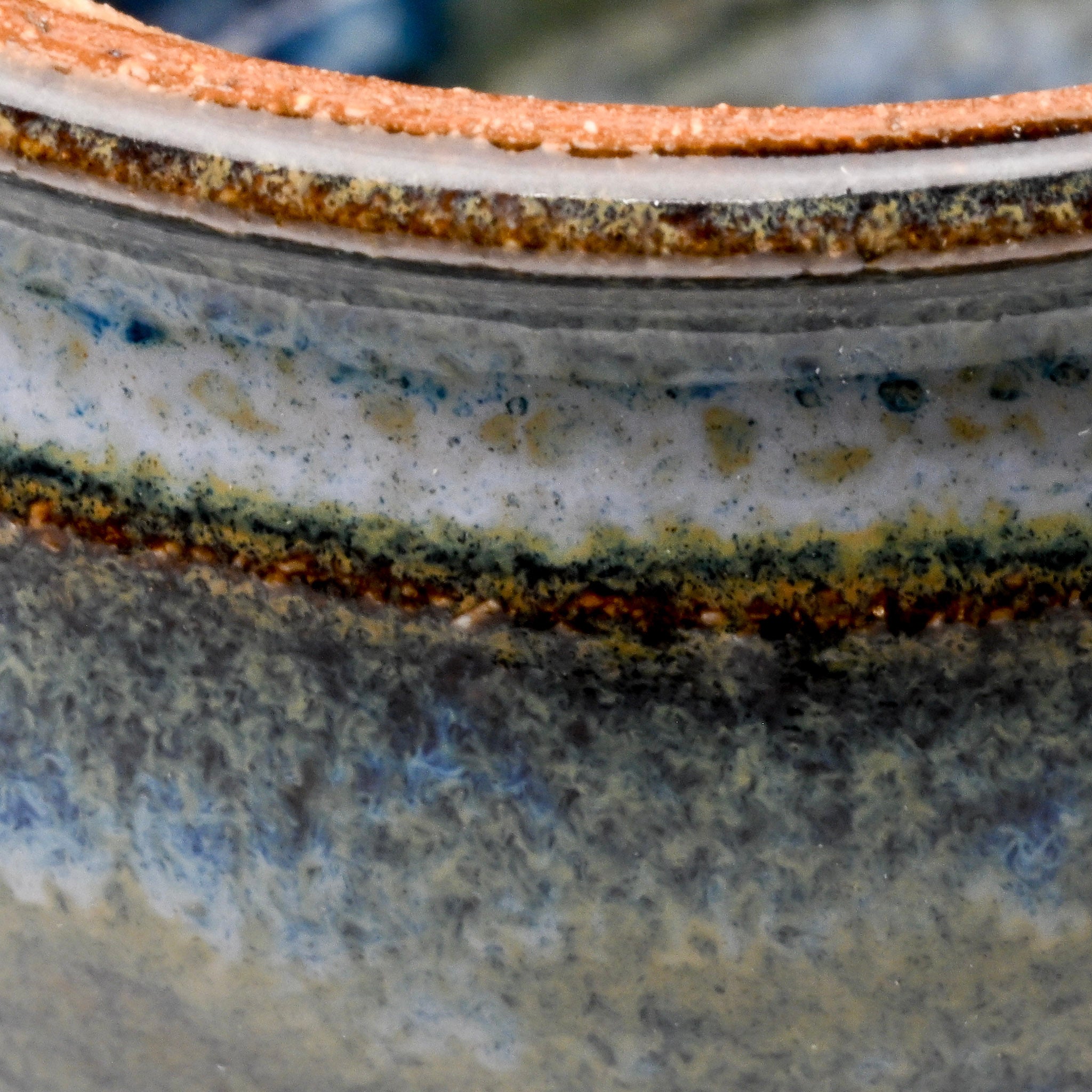 Trinket Jar - blue - close up