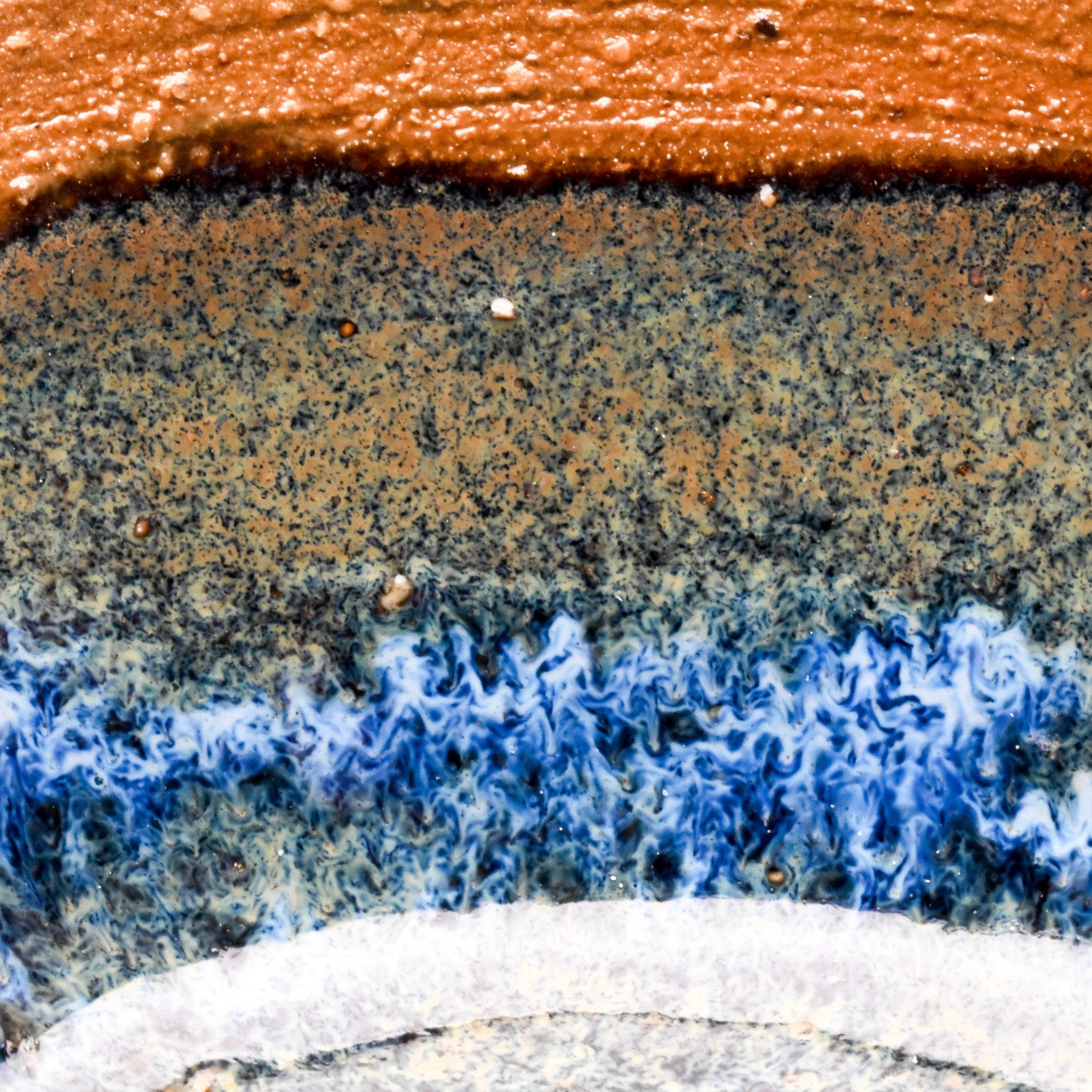 Trinket Jar Lid - blue - close up