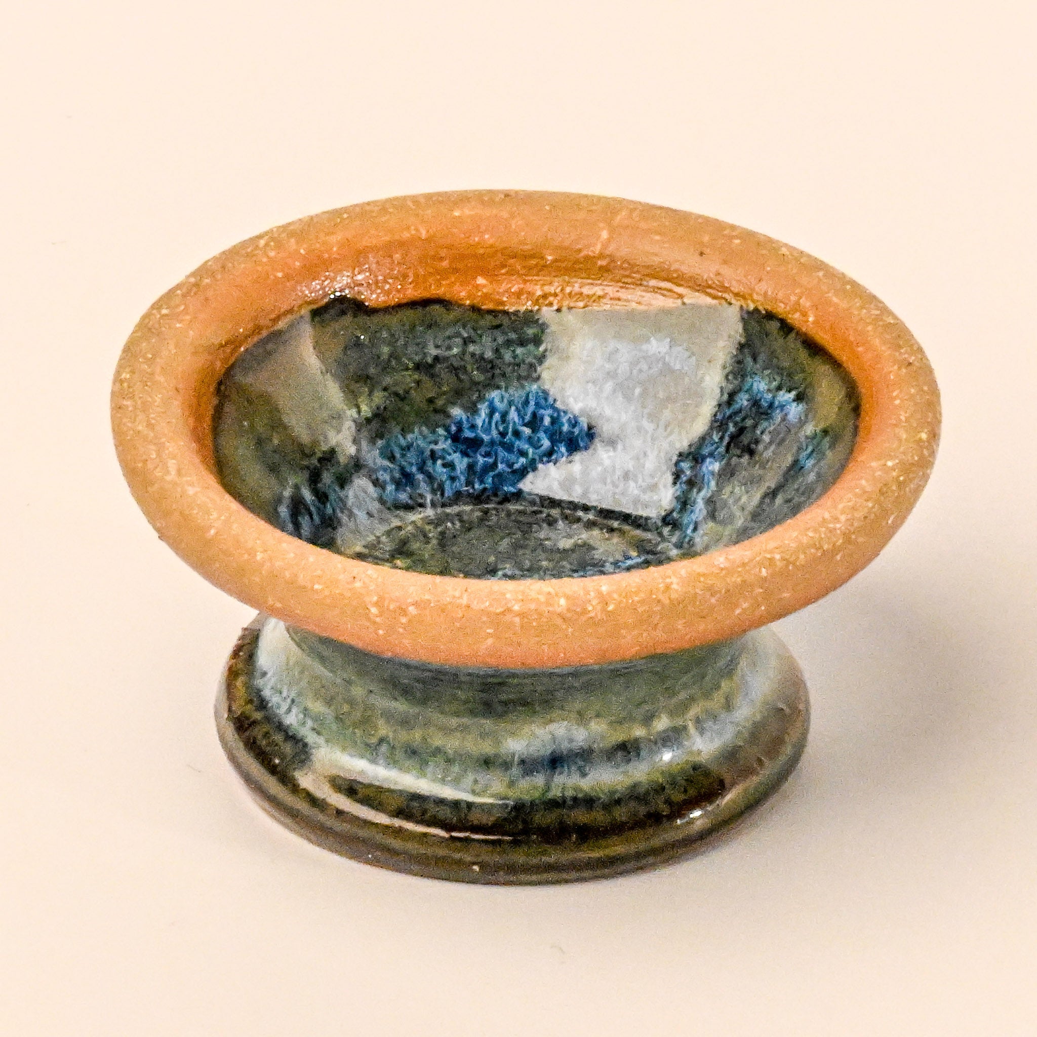 Trinket Jar Lid - blue - flat