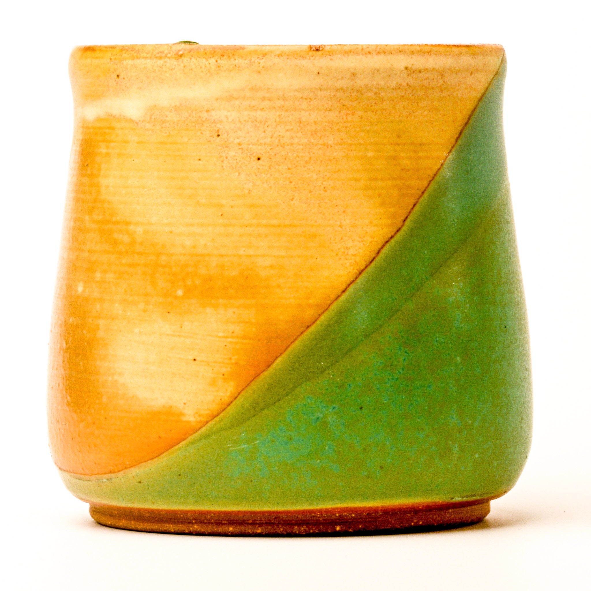 Trinket Jar - white and teal - side 1