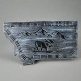 Montana Shape Cribbage Board by Knotty Pine Woodworks (5 Styles)