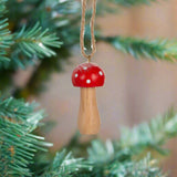 Wood Mushroom Ornament by Ganz USA