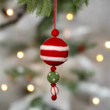 Wool Holiday Ball Ornament by Ganz USA