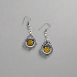 YellowAgateSilverPlatedTanviEarringsbyAnjuArtJewelry