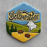 Yellowstone Old Faithful Bison Magnet by Melware Ceramics