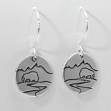 Matte Silver Buff in the Tetons Earrings by Daphne Lorna