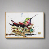 Dean Crouser Hummingbird in a Nest Wall Art by Demdaco
