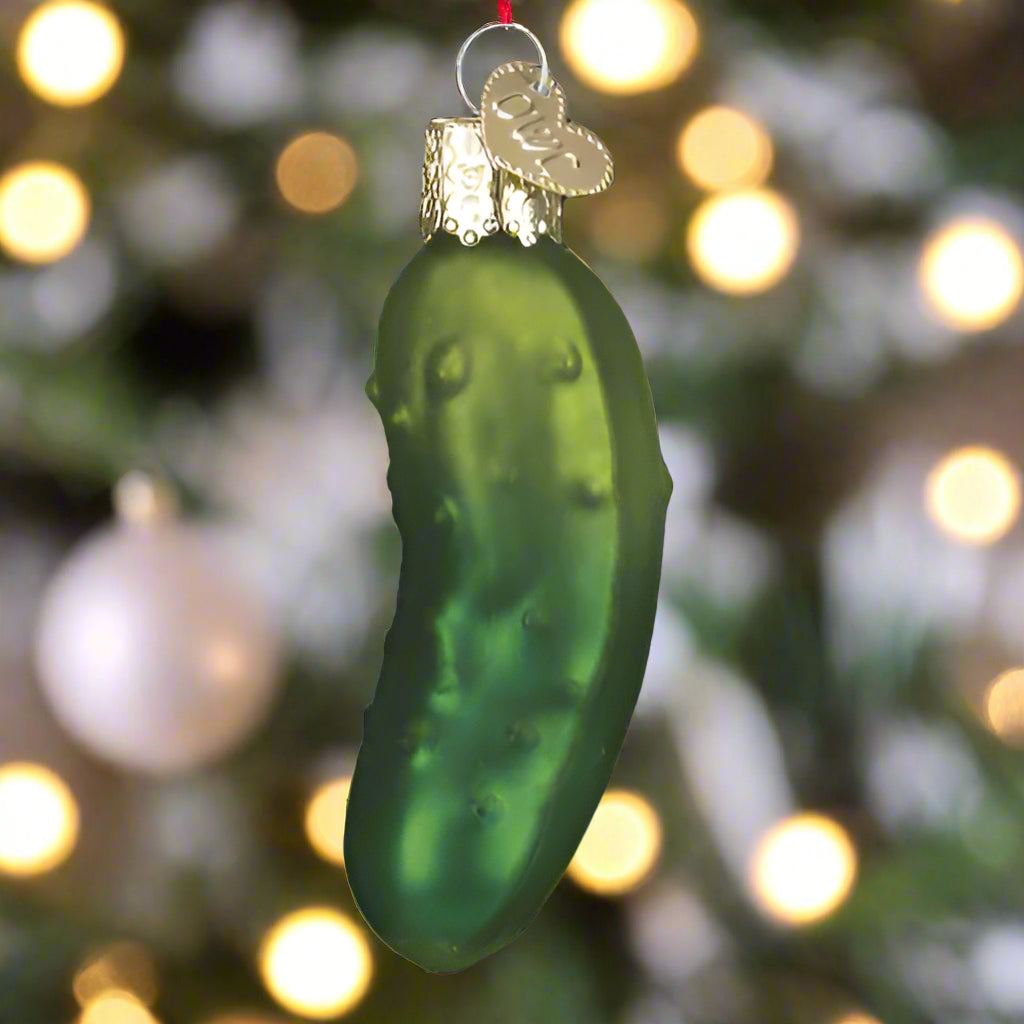 Sweet Pickle Glass Ornament