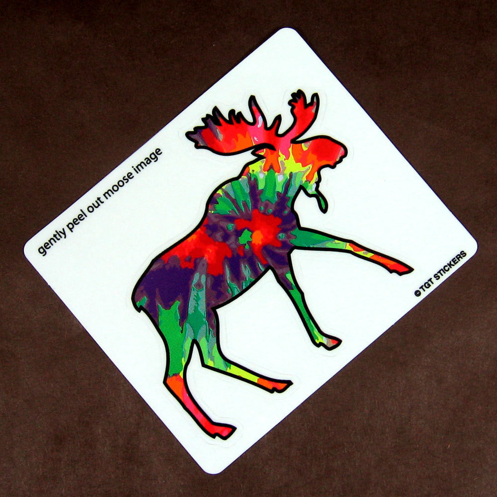 Tie Dye Moose Montana Sticker