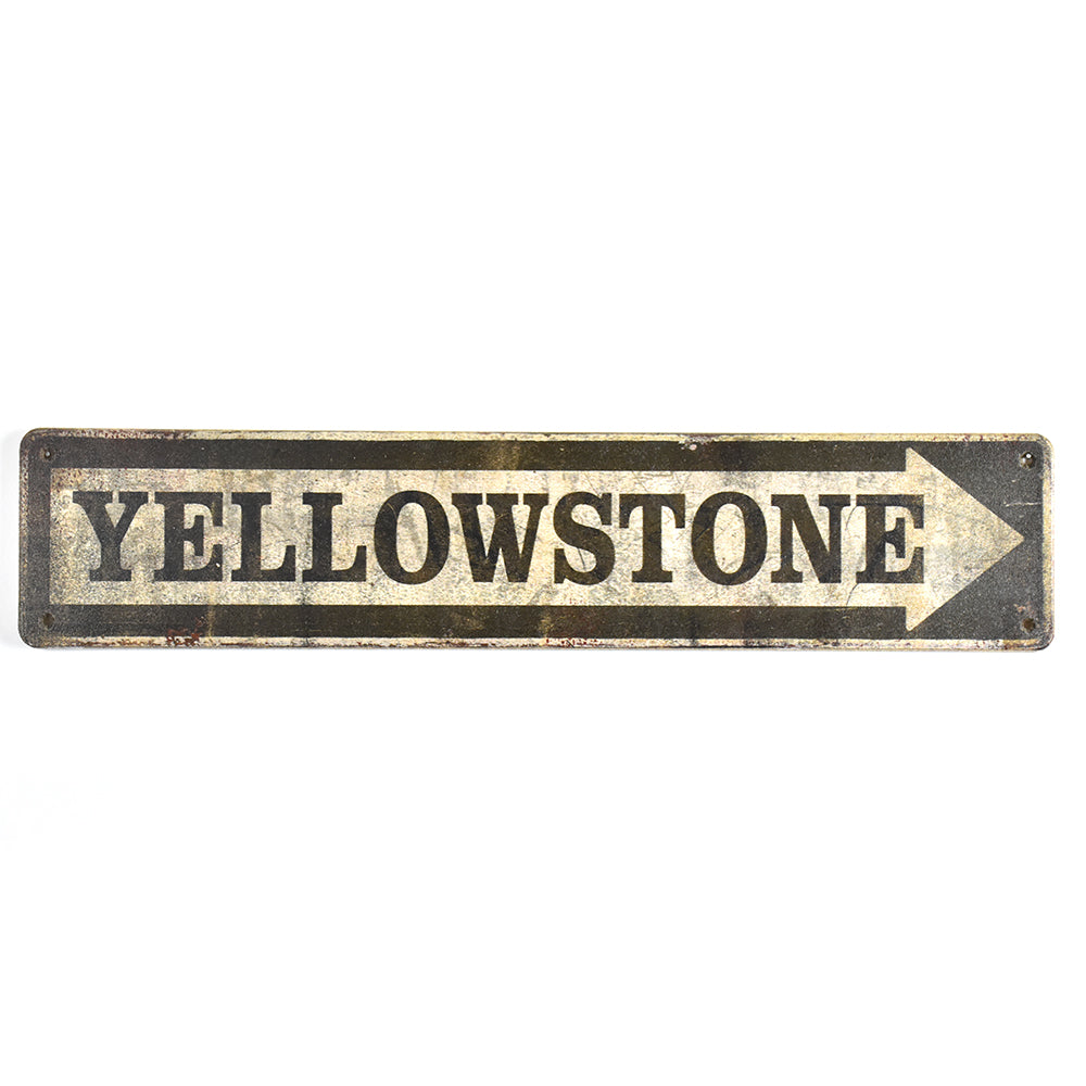 Yellowstone Arrow Street Sign by Meissenburg Designs at Montana Gift Corral