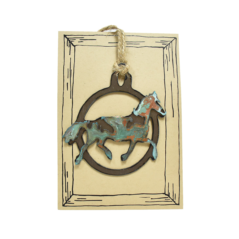 Patina Horse Rustic Wildlife Christmas Ornaments by H&K Studios