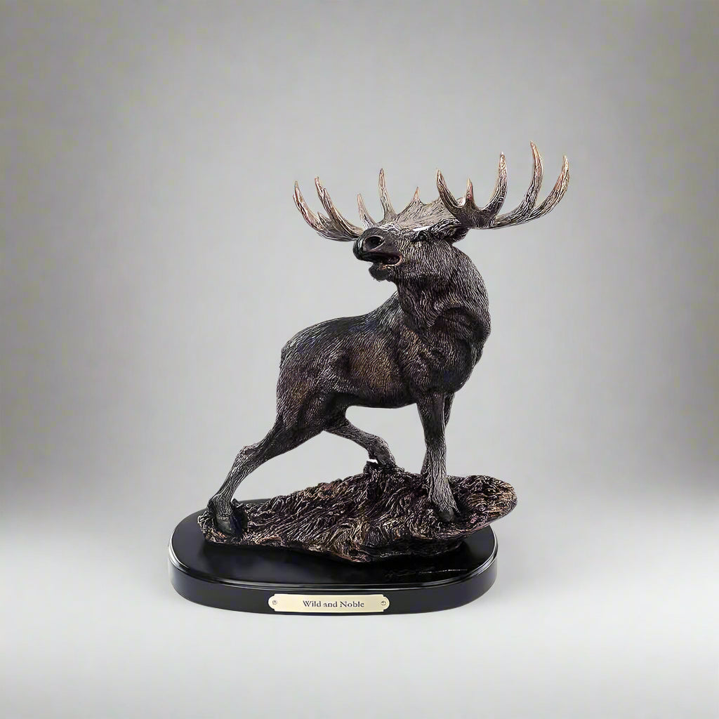 Marc Pierce Wild and Noble Moose Sculpture by Big Sky Carvers