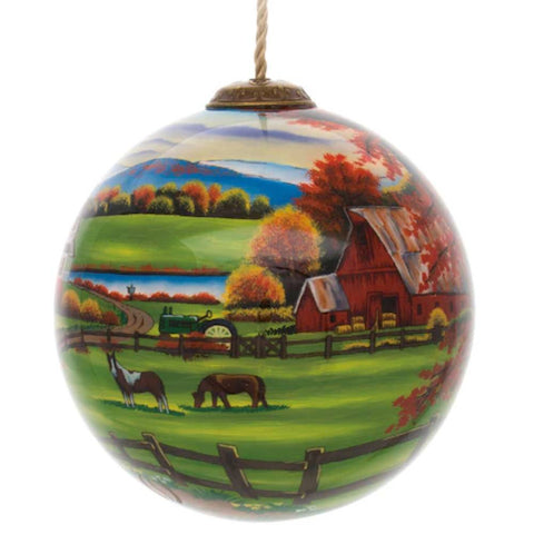  The Abraham Hunter Peaceful Tranquility Ornament by Inner Beauty is a stunning glass ornament that is sure to bring some rustic peace to your Christmas tree! 