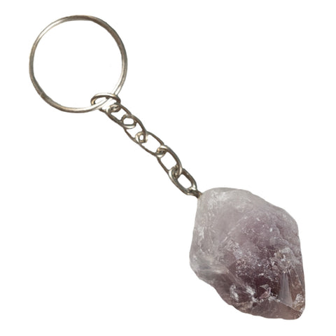 The Amethyst Point Keychain by Western Woods lets you carry around a stunning gem with your where ever you go.
