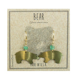 Animal in the Wild Brushed Brass Earrings by Semaki & Bird