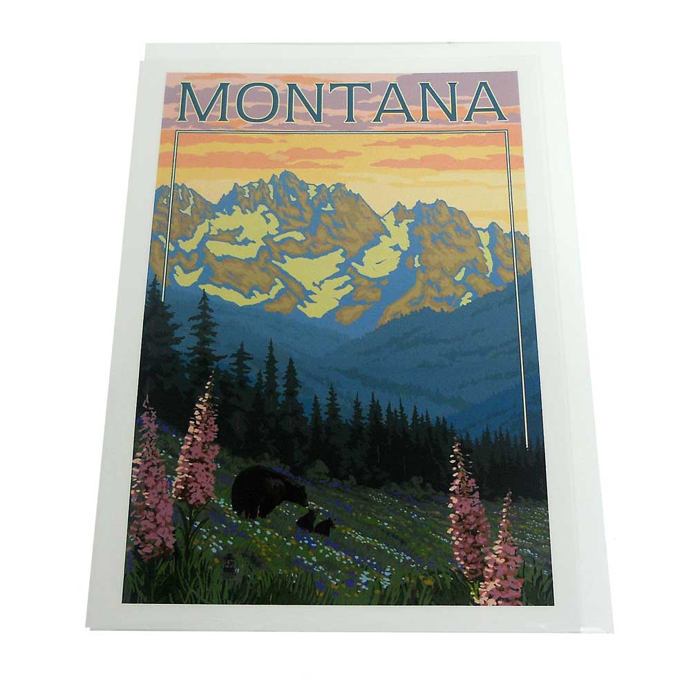 Bear Family Greeting Card by Lantern Press