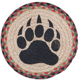Round Mini Swatch Trivet Rug by Capitol Earth Rugs (Bear Paw)