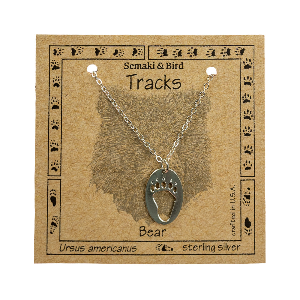 Bear Tracks Pendant with Chain by Semaki & Bird