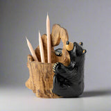 Organize your life with the Bearfoots Bear Log Pencil Holder by Jeff Fleming. The Bearfoots Bears collection by Jeff Fleming is the perfect nature-inspired decor line for your cozy home.