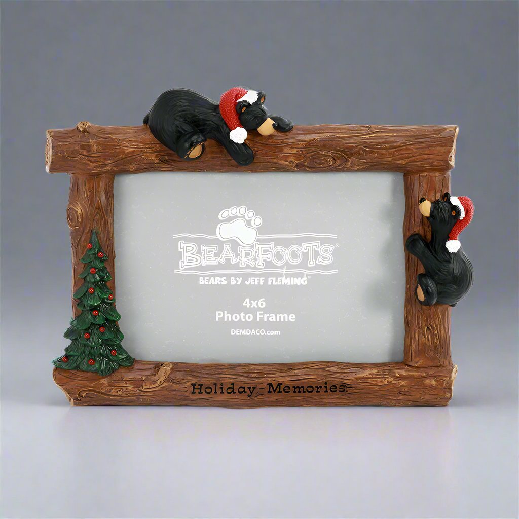 Bearfoots Holiday Memories Photo Frame by Big Sky Carvers