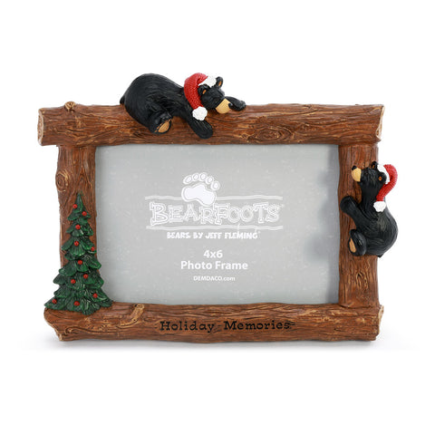 Bearfoots Holiday Memories Photo Frame by Big Sky Carvers