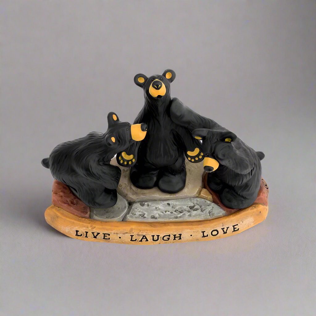 Bearfoots Live Laugh Laugh Figurine