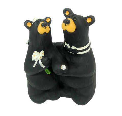Bearfoots Wedding Couple Bear Figurine by Big Sky Carvers