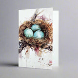 Dean Crouser Bird Nest Watercolor Greeting Card