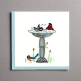 Bird Square Greeting Card by Quilling Card
