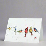 Dean Courser Birds on a Wire Watercolor Greeting Card