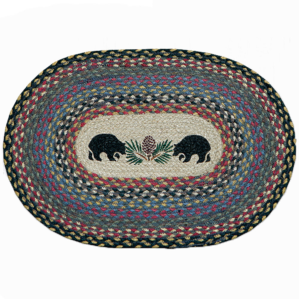 Black Bears Placemat by Capitol Earth Rugs