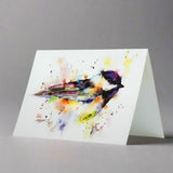 Dean Crouser Black Cap Chickadee Bird Watercolor Greeting Card