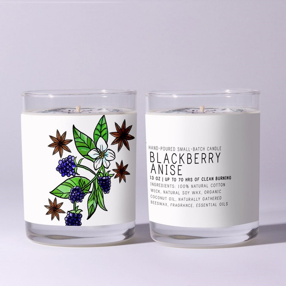 Blackberry Anise Soy Beeswax Candle