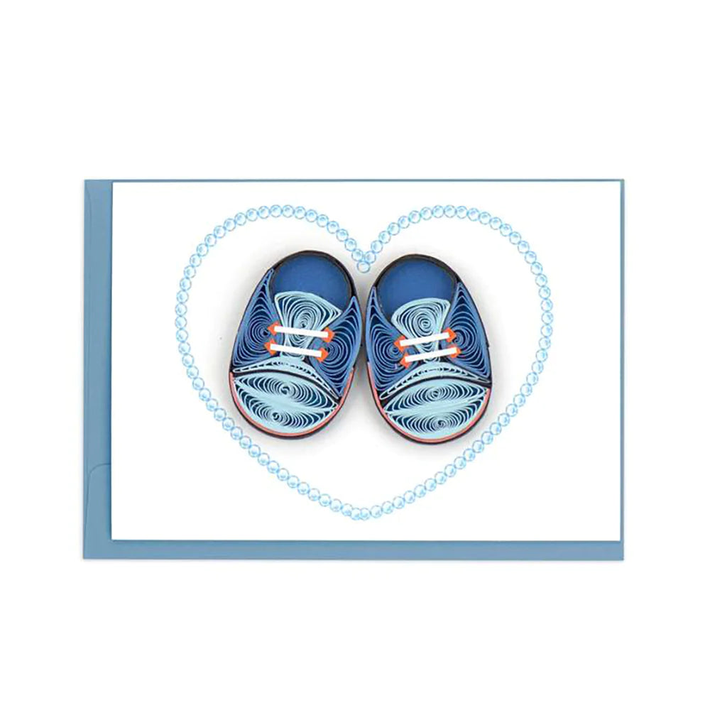 Baby Booties Gift Enclosure Card by Quilling Card