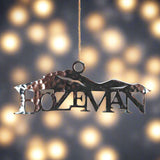 Bozeman Mountains Stainless Steel Ornament - Silver