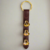 Brass Bells Ring Top Strap - burgandy