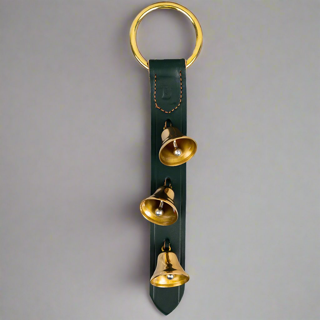 Brass Bells Ring Top Strap - green