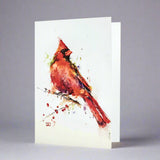 Dean Courser Cardinal Bird Watercolor Greeting Card