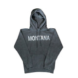 Dark Heather Textured State Montana Hoodie by Sherry Manufacturing (3 sizes)