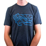 Charcoal and Light Blue Heritage Montana T-Shirt