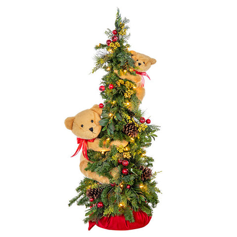 Christmas Cuddles Play Tree Tan Bears