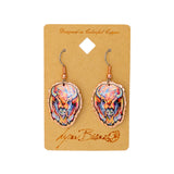 Colorful Bison Earrings by Lynn Bean