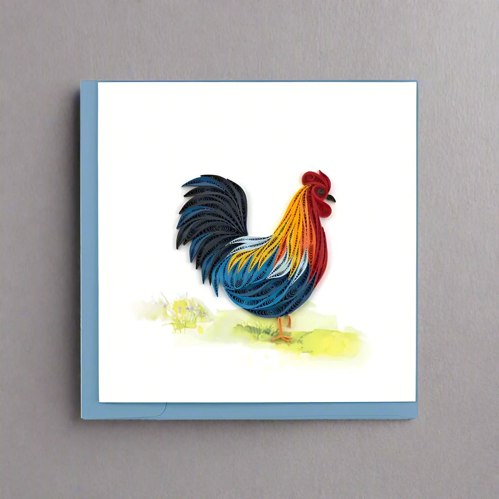 Bird Square Greeting Card by Quilling Card