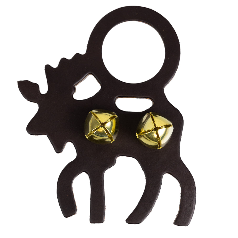 DarkBrownWalkingMooseBellsbyBelsnickelEnterprsies - brass jingle bells