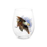 Bald Eagle Dean Crouser Stemless Wine Glass by Demdaco
